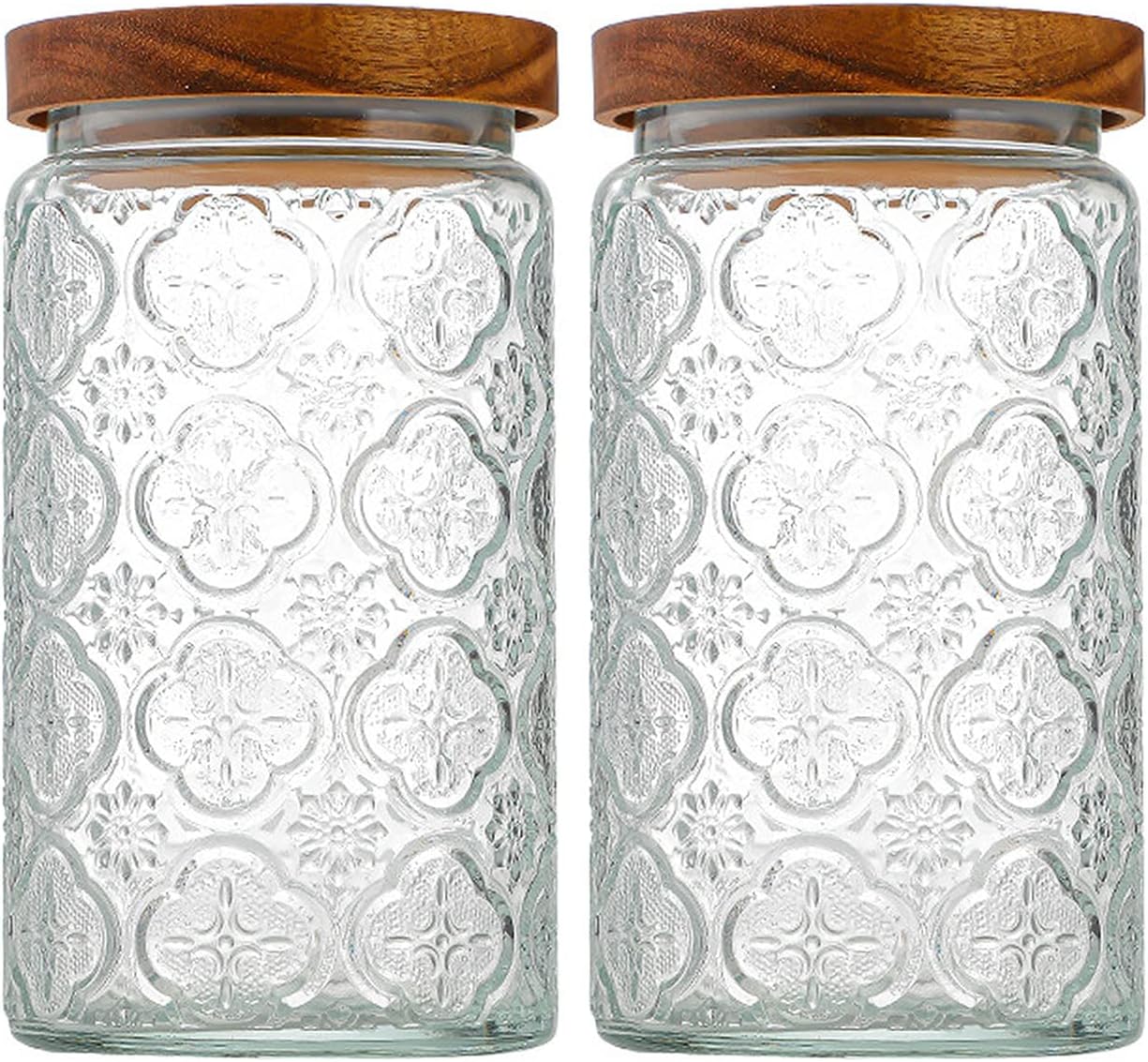 Food Storage And Container - 35oz/1000ml Glass Storage Jars with Nature