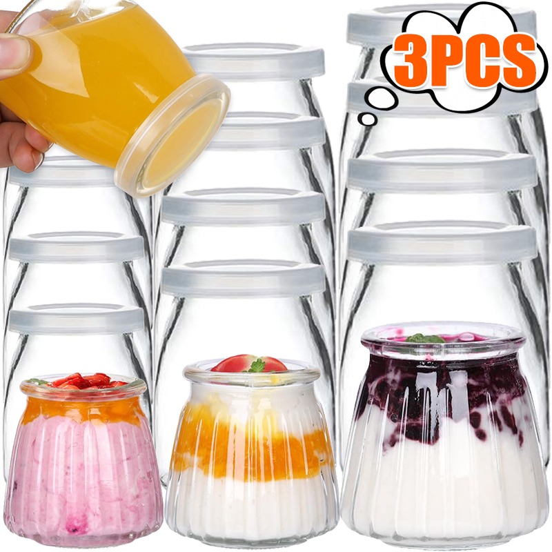 Food Storage Yogurt - 100/150/200ML Glass Yogurt Jars Honey Pudding