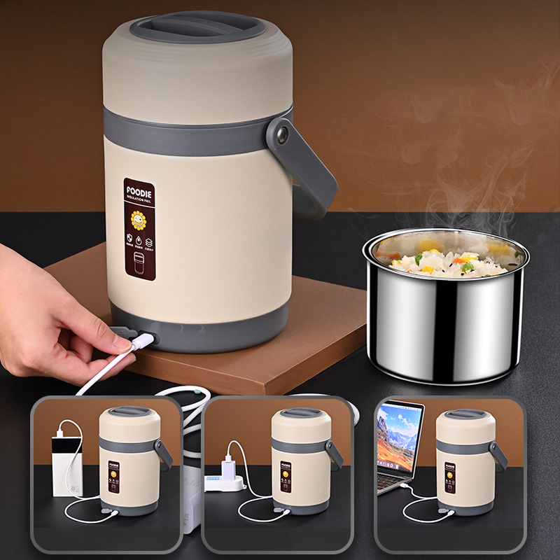 USB Electric Heated Lunch Boxe - Food Storage Hot reseña y precio