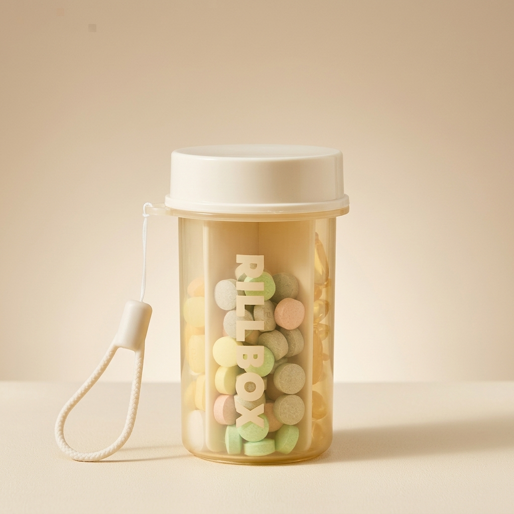 Portable Pill Organizer 4 Comp - Food Storage Locker reseña y precio