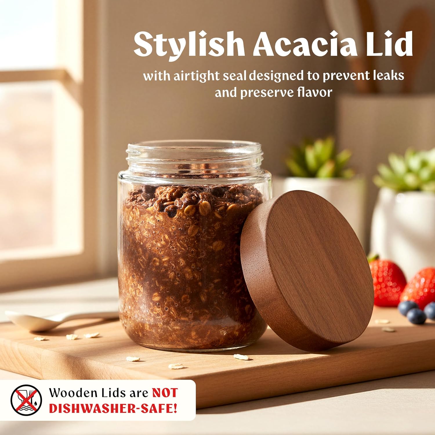 Overnight Oats Containers with - Food Storage Jars & Containers reseña y precio