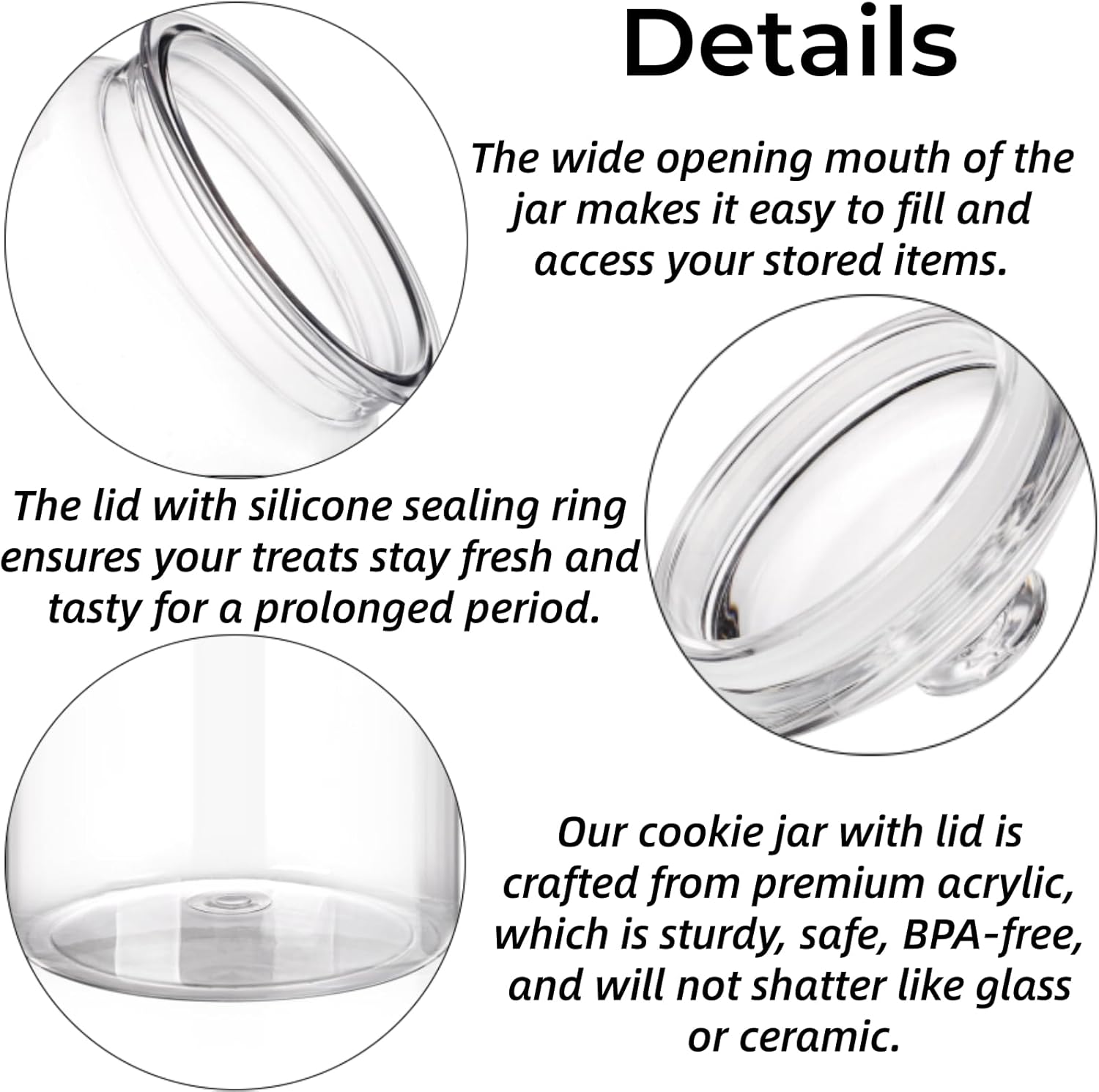 2 Pack 130 oz Large Cookie Jar - Food Storage Jars & Containers reseña y precio