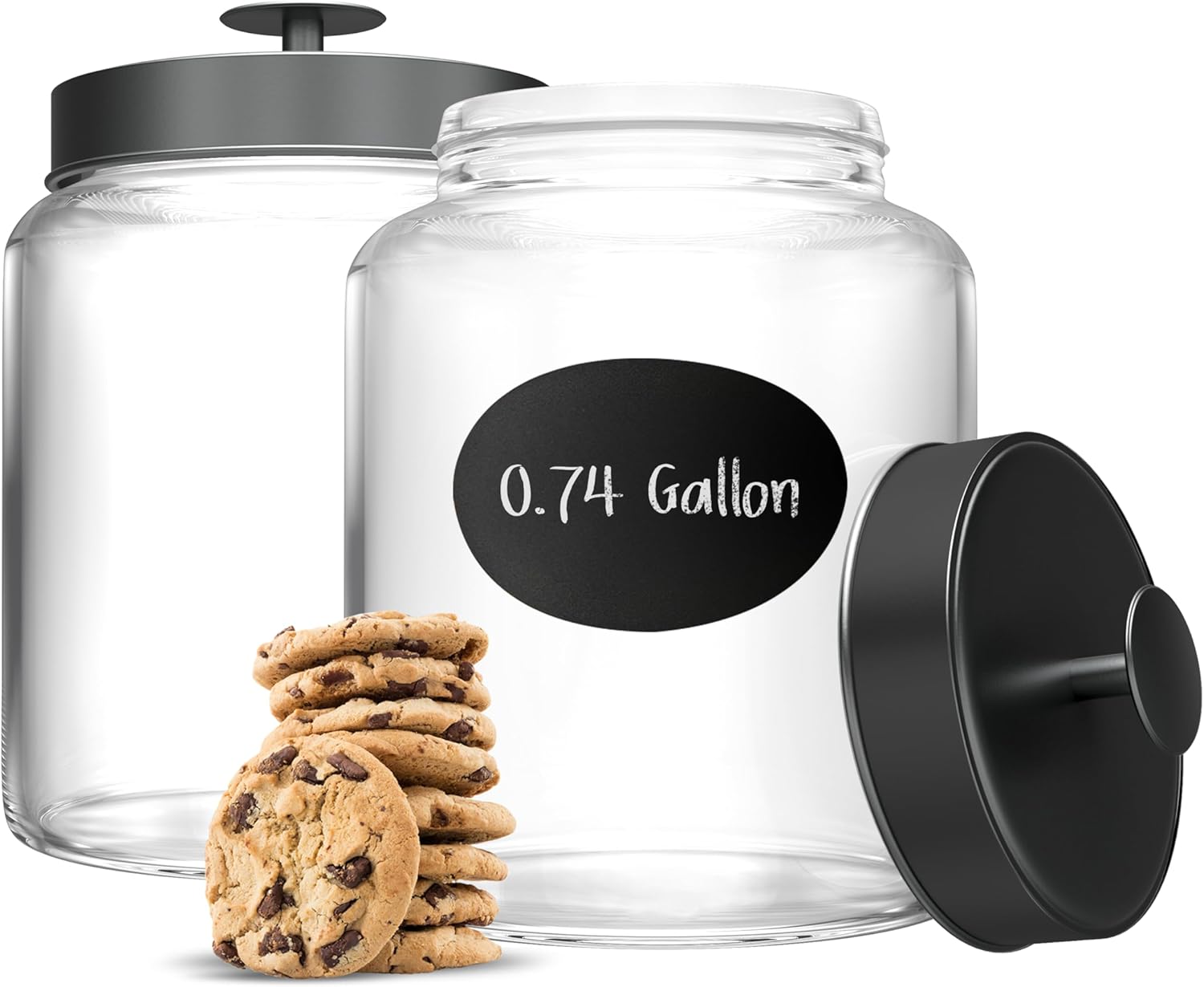 Glass Kitchen Canister Set, Fo - Food Storage Jars & Containers reseña y precio