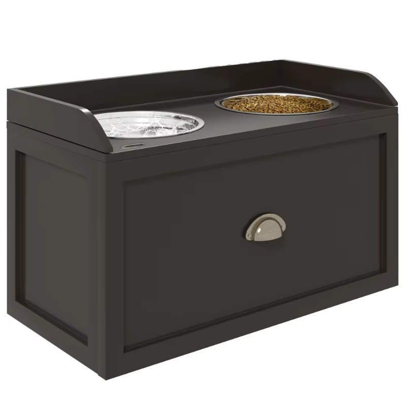 Dog food station with storage  - Food Storage Locker reseña y precio