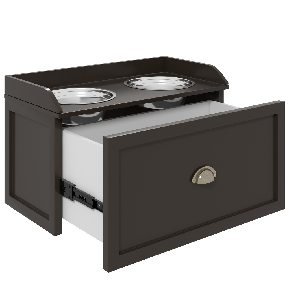 Dog food station with storage  - Food Storage Locker reseña y precio