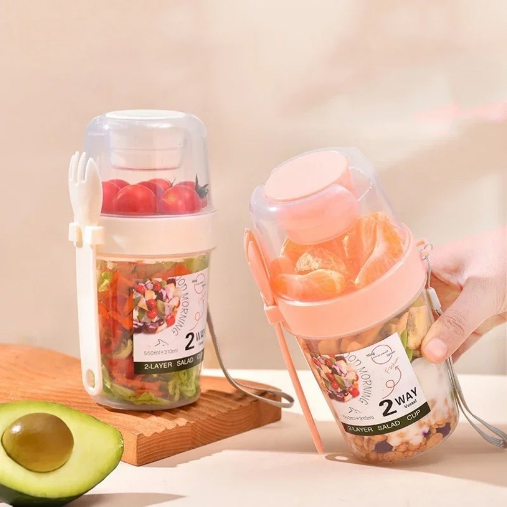 Portable Salad Cup Breakfast C - Food Storage Yogurt reseña y precio