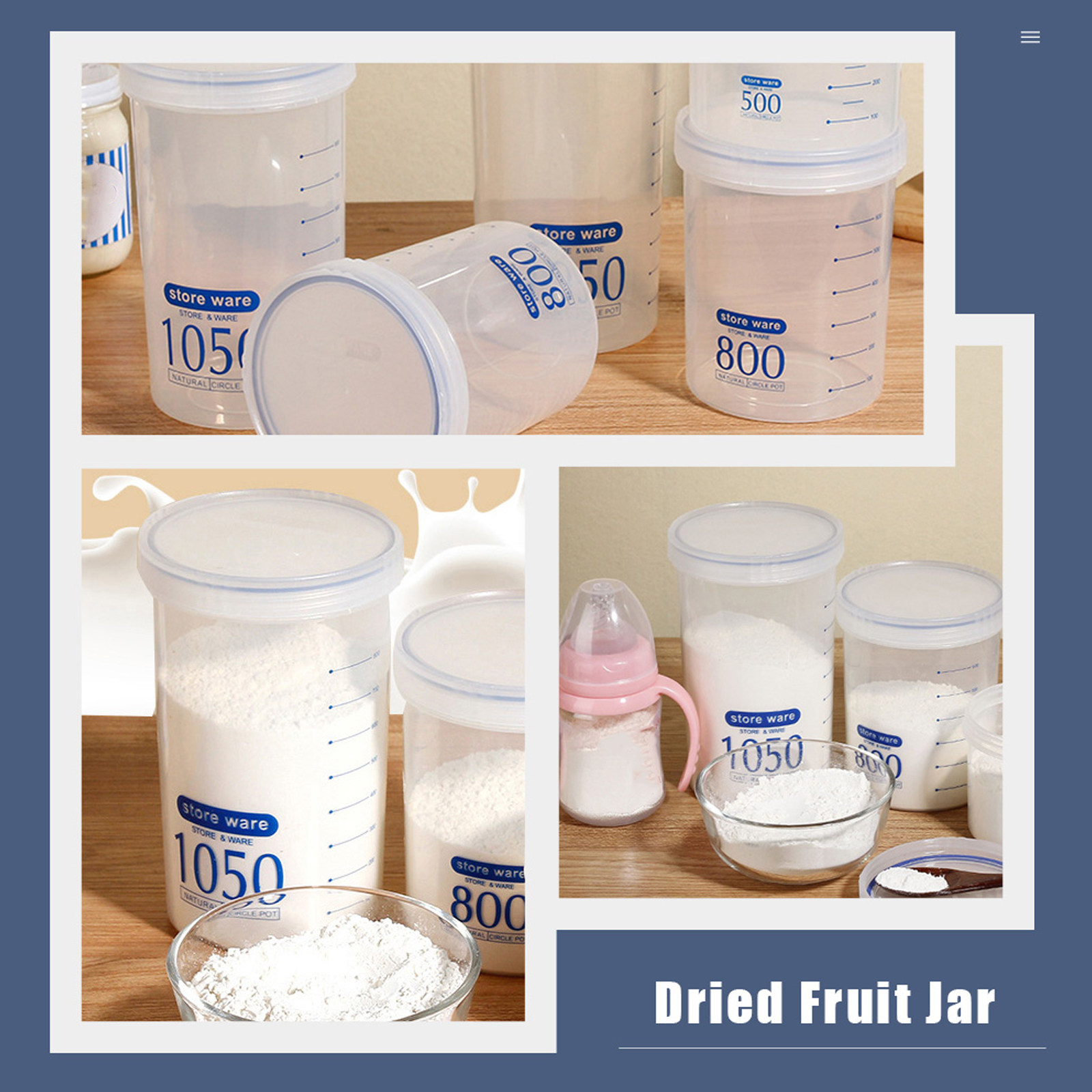 2Pcs Premium Airtight Food Sto - Food Storage Jars & Containers reseña y precio