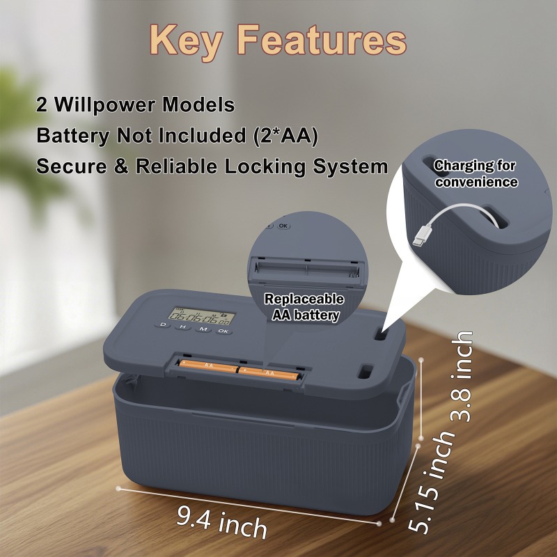 Lock Box with Timer Phone Lock - Food Storage Locker reseña y precio