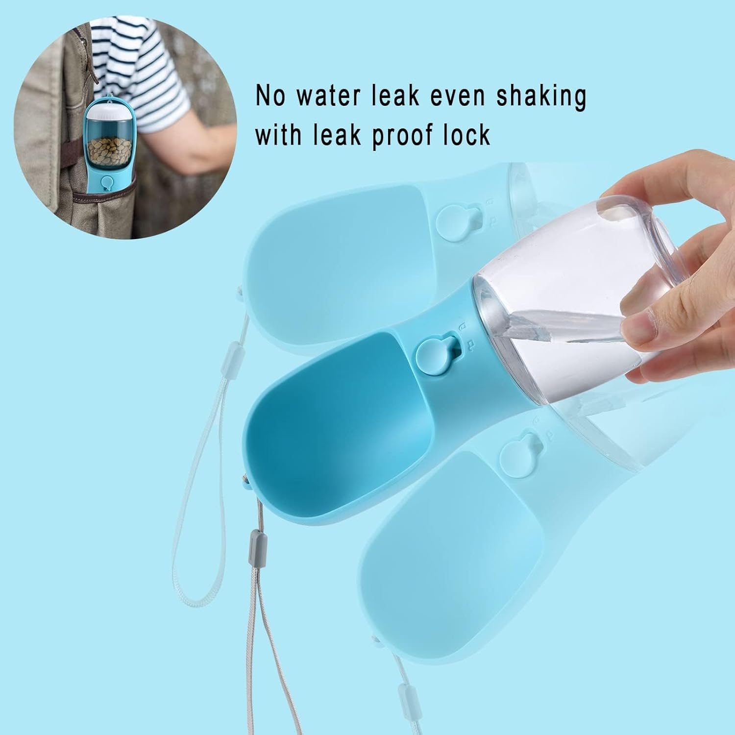 Dog Water Bottle with Food Con - Food Storage Necessities reseña y precio