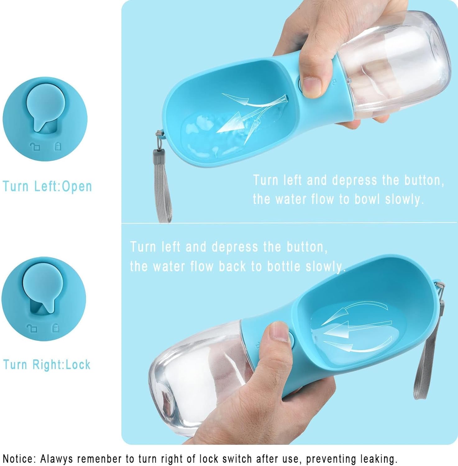 Dog Water Bottle with Food Con - Food Storage Necessities reseña y precio