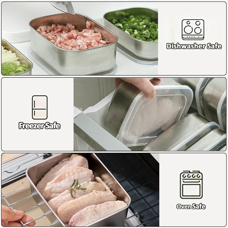 Stainless Steel Containers for - Food Storage And Container reseña y precio
