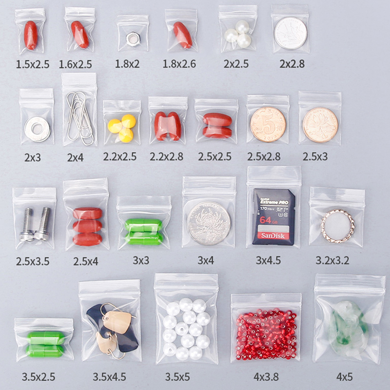 Mini Zip Lock Bags, Plastic Pa - Food Storage Locker reseña y precio