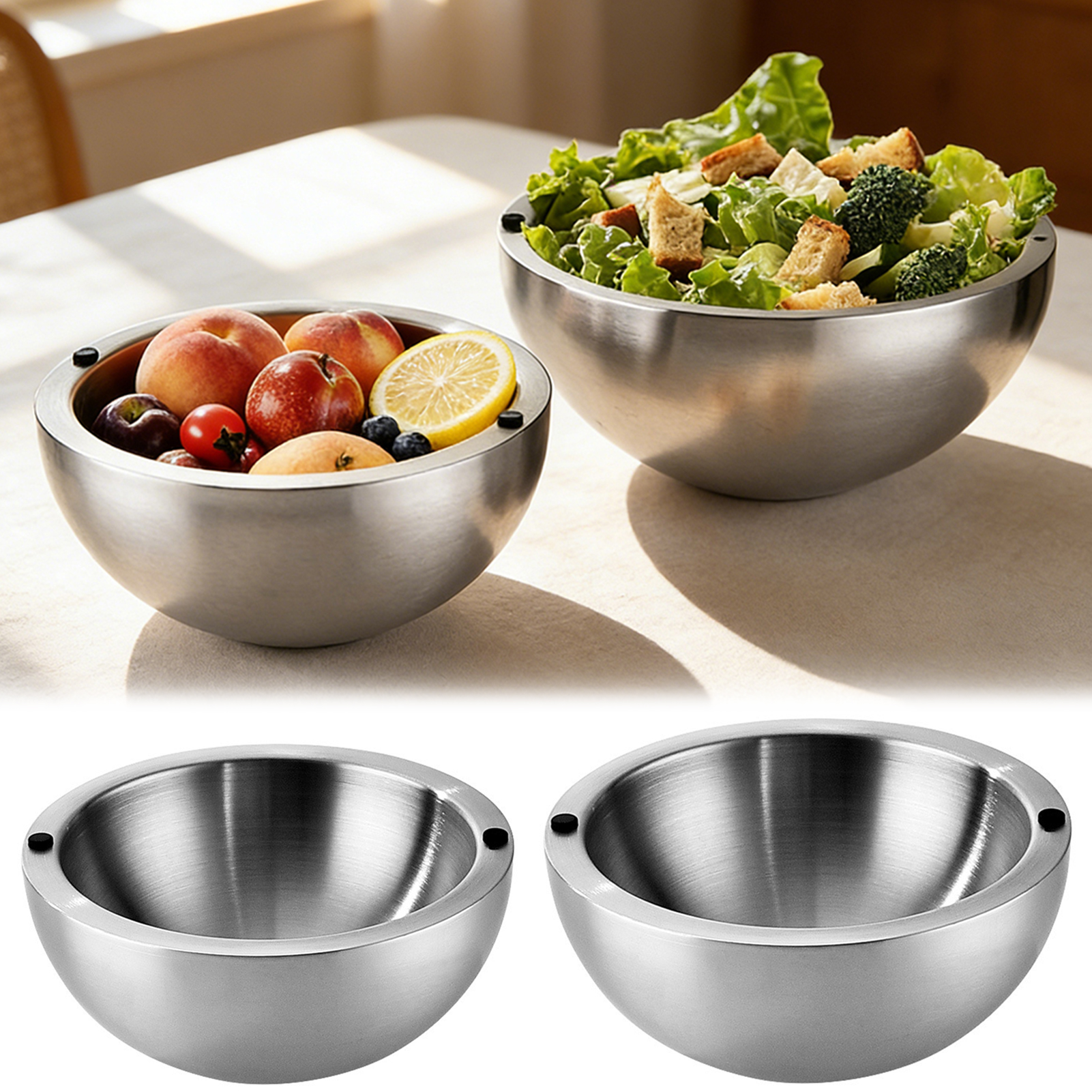 304 Thickened Salad Mixing Bow - Food Storage Hot reseña y precio