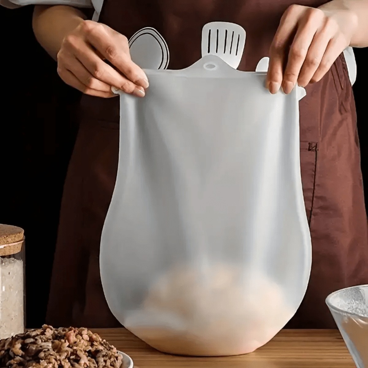 1Pc Reusable Silicone Dough Mi - Food Storage Practices reseña y precio