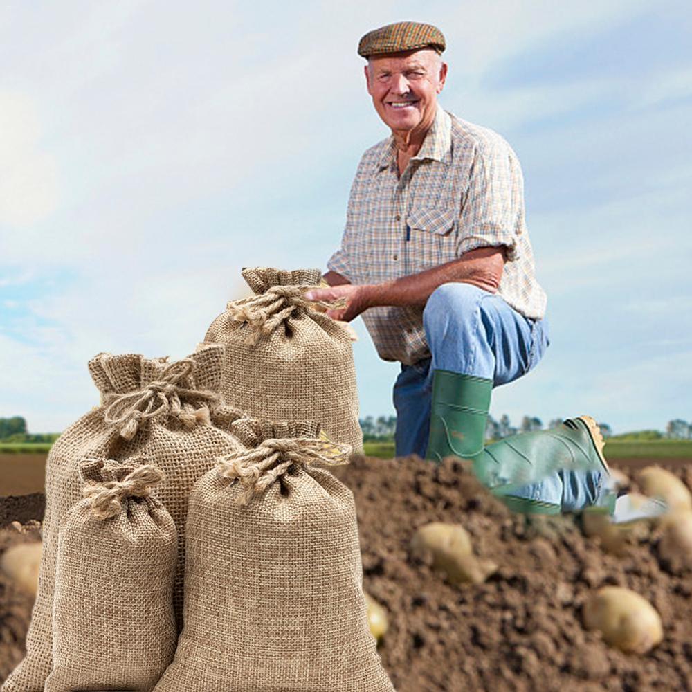 Burlap Potato Sacks Jute Potat - Food Storage Roots reseña y precio