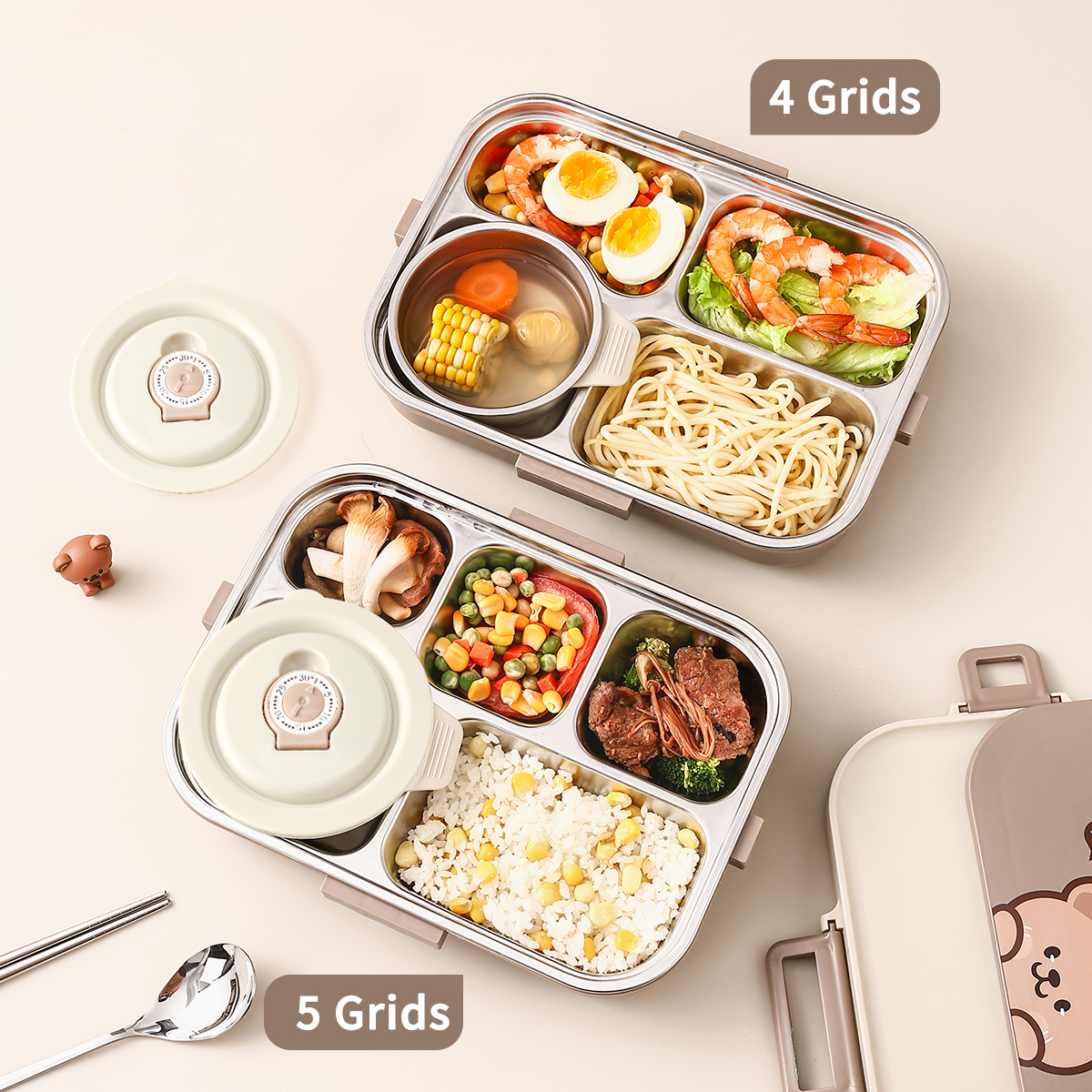 WORTHBUY 4 Grids 304 Stainless - Food Storage Hot reseña y precio