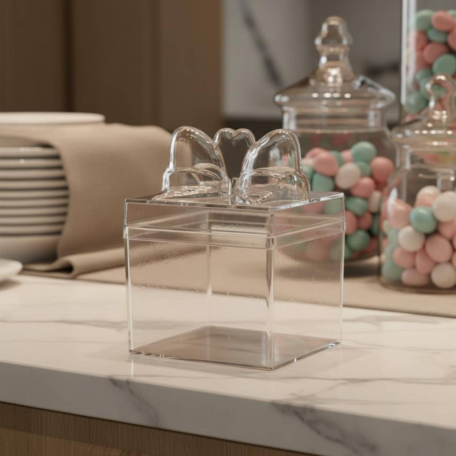 Clear Plastic Candy Box with R - Food Storage And Container reseña y precio