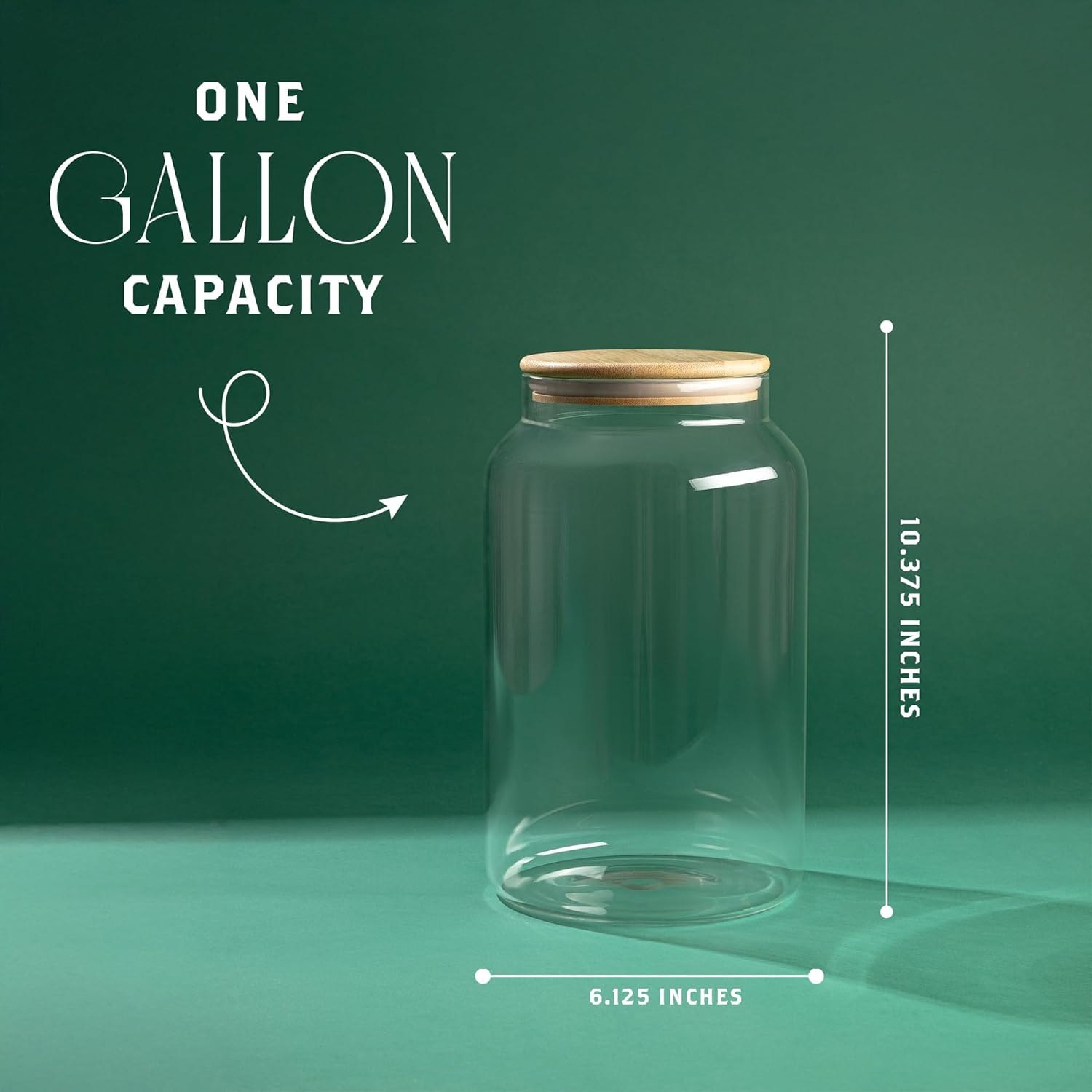 1 Gallon Glass Large Jar with  - Food Storage Jars & Containers reseña y precio