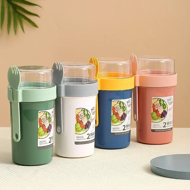 Bento Lunch Box Salad Oatmeal  - Food Storage Yogurt reseña y precio