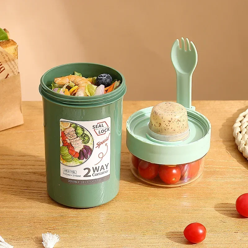 Bento Lunch Box Salad Oatmeal  - Food Storage Yogurt reseña y precio