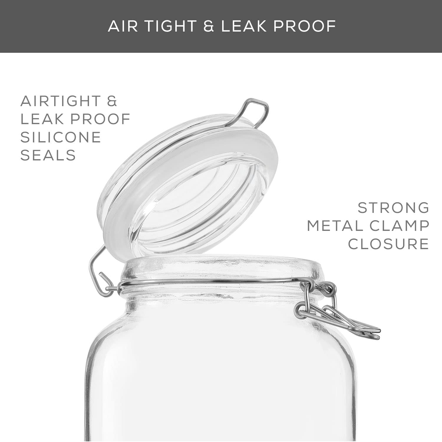 Airtight Glass Jars with Lids  - Food Storage Jars & Containers reseña y precio
