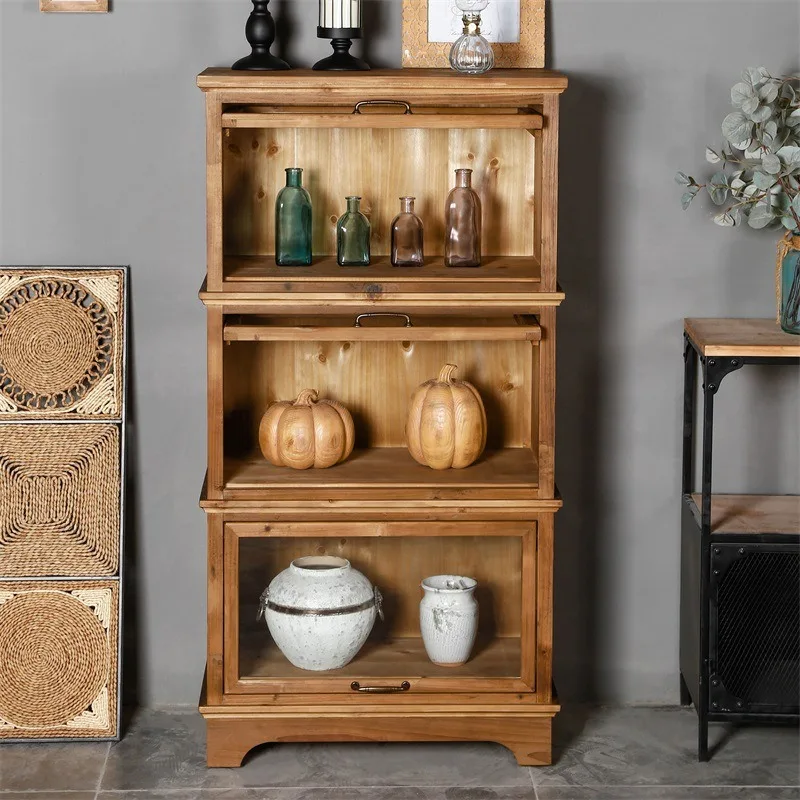Solid wood double-layer and th - Food Storage Locker reseña y precio