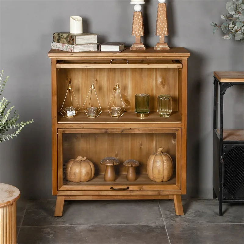 Solid wood double-layer and th - Food Storage Locker reseña y precio