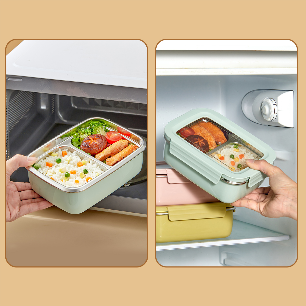 Microwave 304 Stainless Steel  - Food Storage Hot reseña y precio