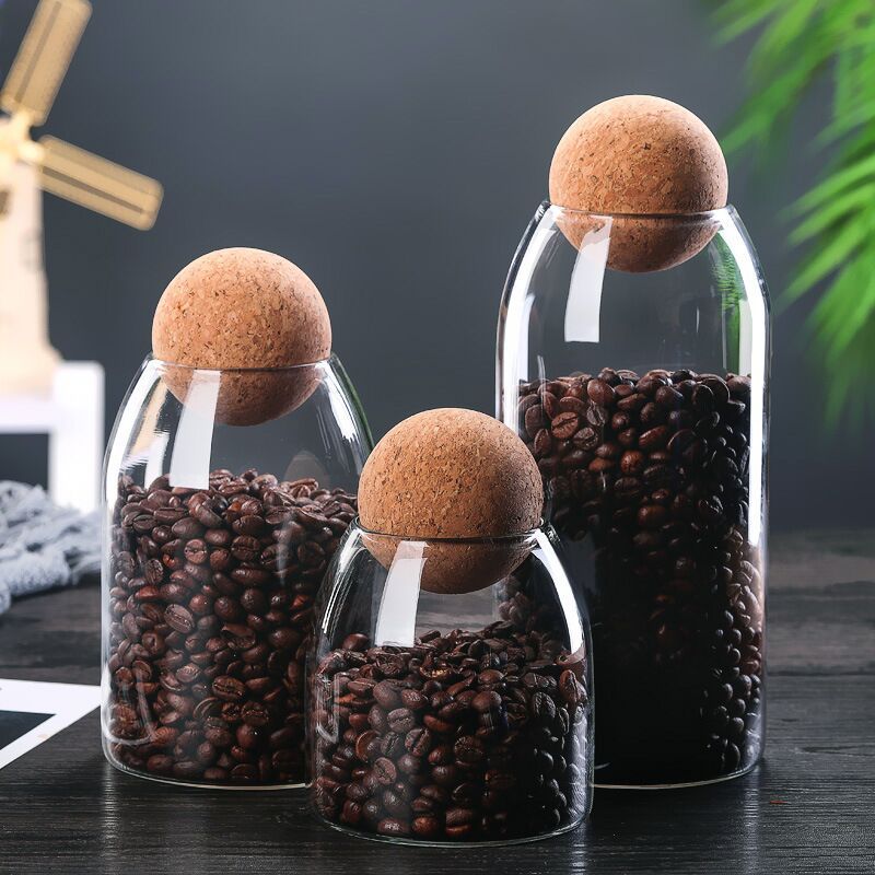 Clear Practical Wood Cork Glas - Food Storage Practices reseña y precio
