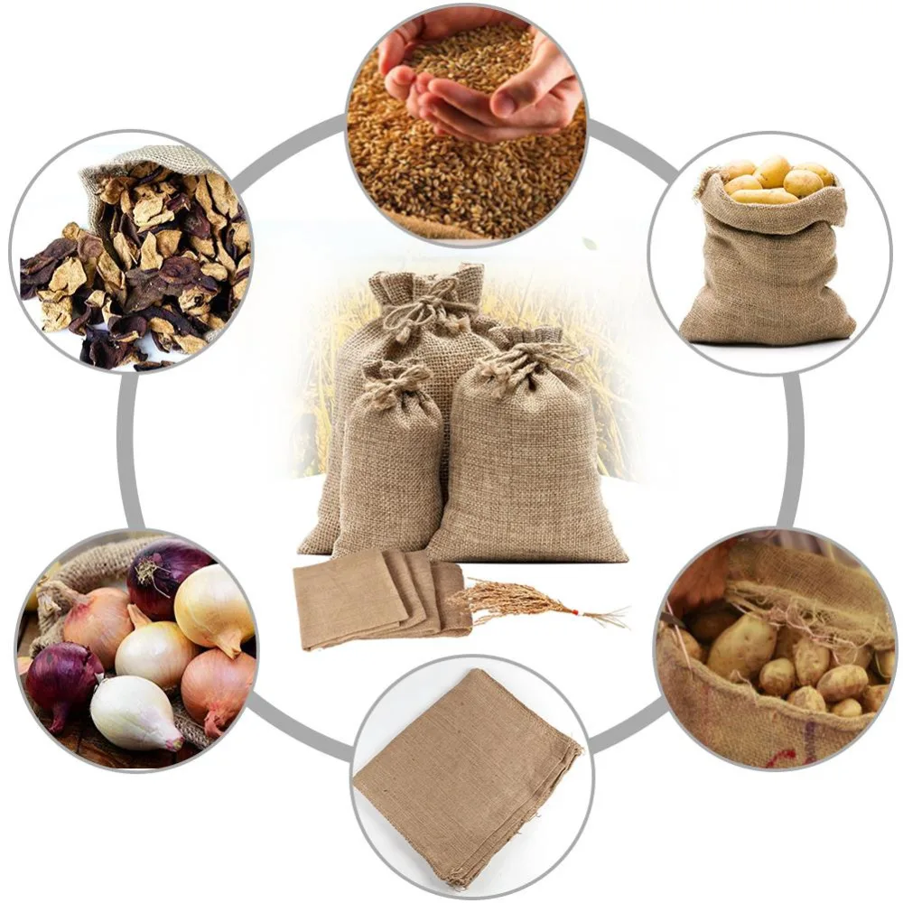 1PC Natural Jute Burlap Sacks  - Food Storage Roots reseña y precio