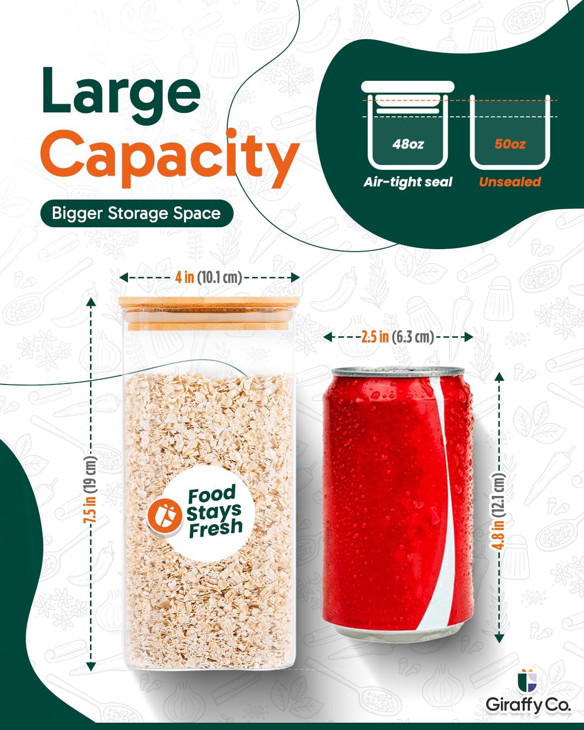 Glass Food Storage Jars with A - Food Storage And Container reseña y precio