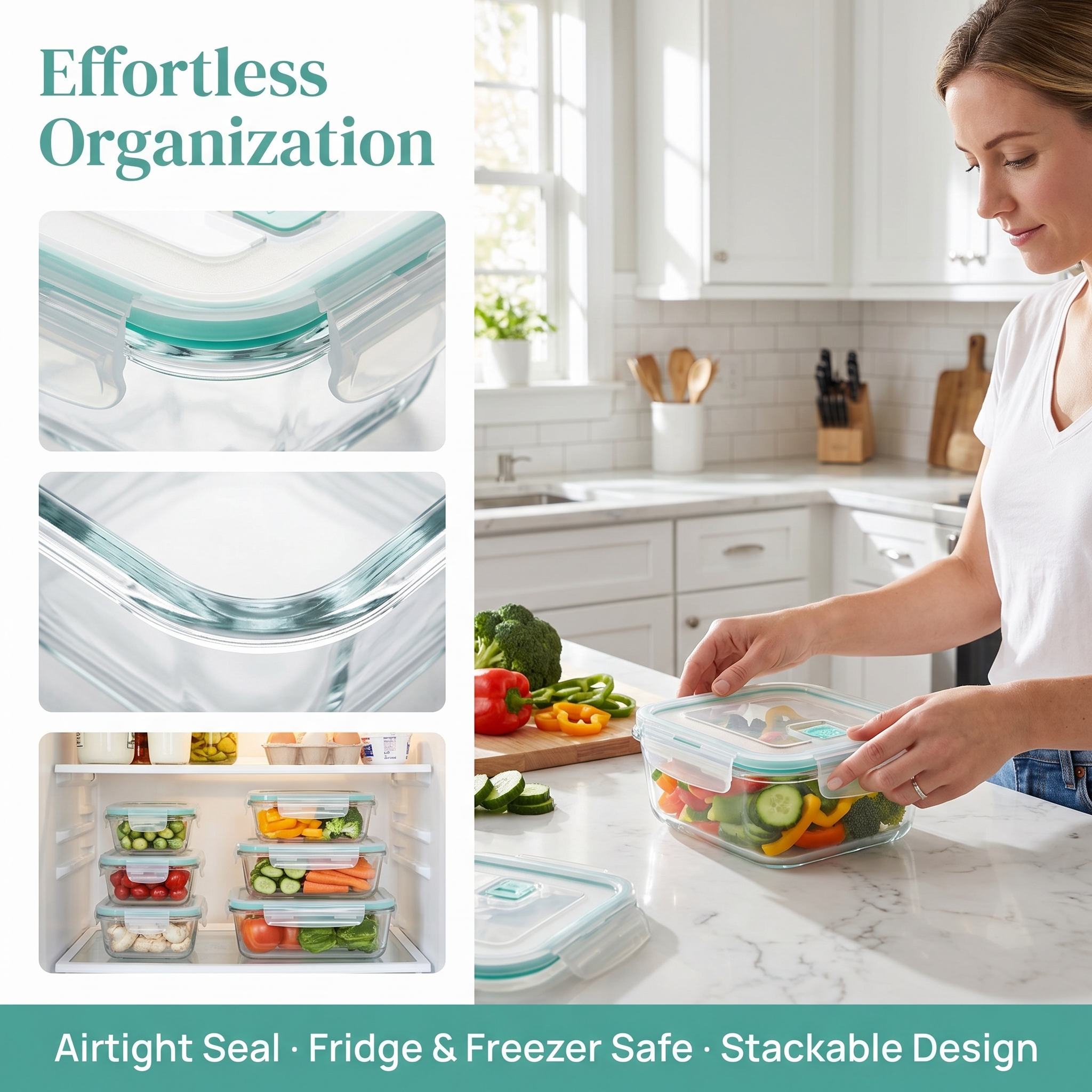 A set of 8 food storage contai - Food Storage And Container reseña y precio