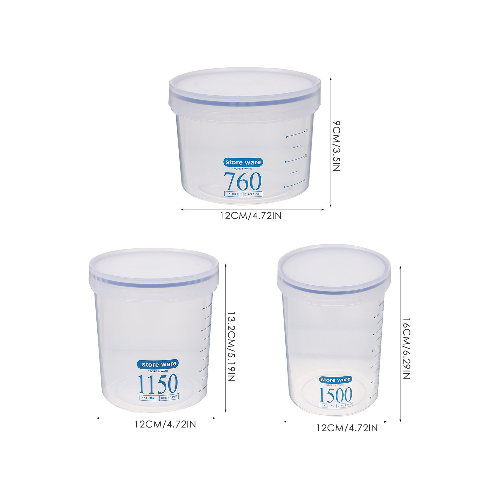 3Pcs Airtight Food Storage Jar - Food Storage Jars & Containers reseña y precio