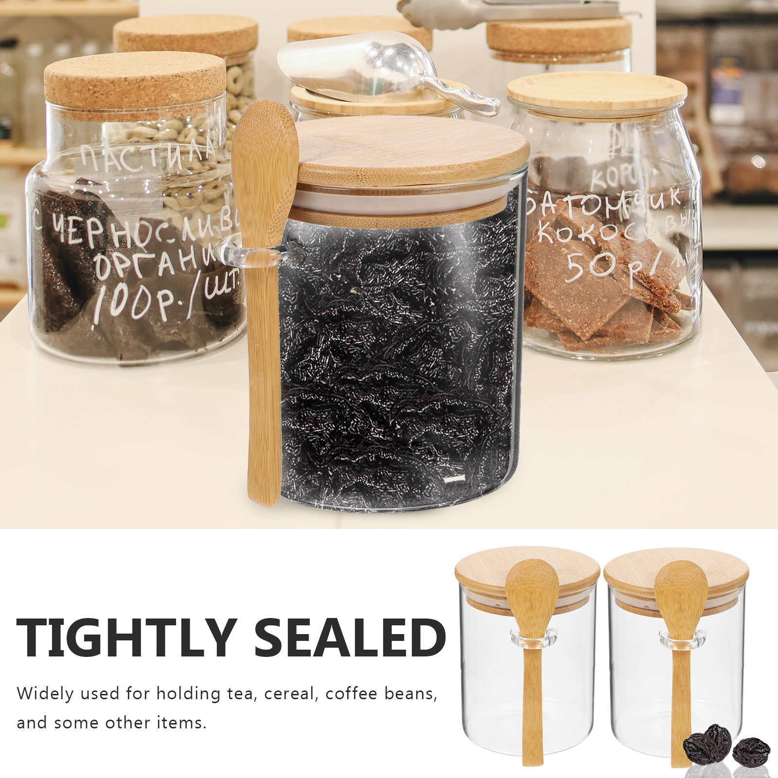 2 Pcs Flour Sugar Storage Cont - Food Storage Jars & Containers reseña y precio