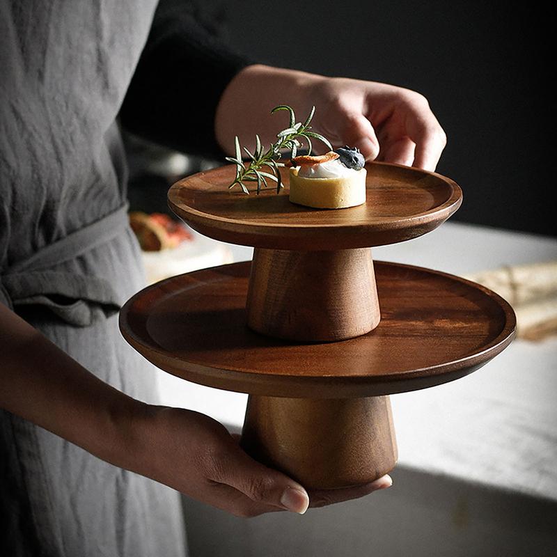 Wooden Cake Plate Footed Refre - Food Storage Practices reseña y precio
