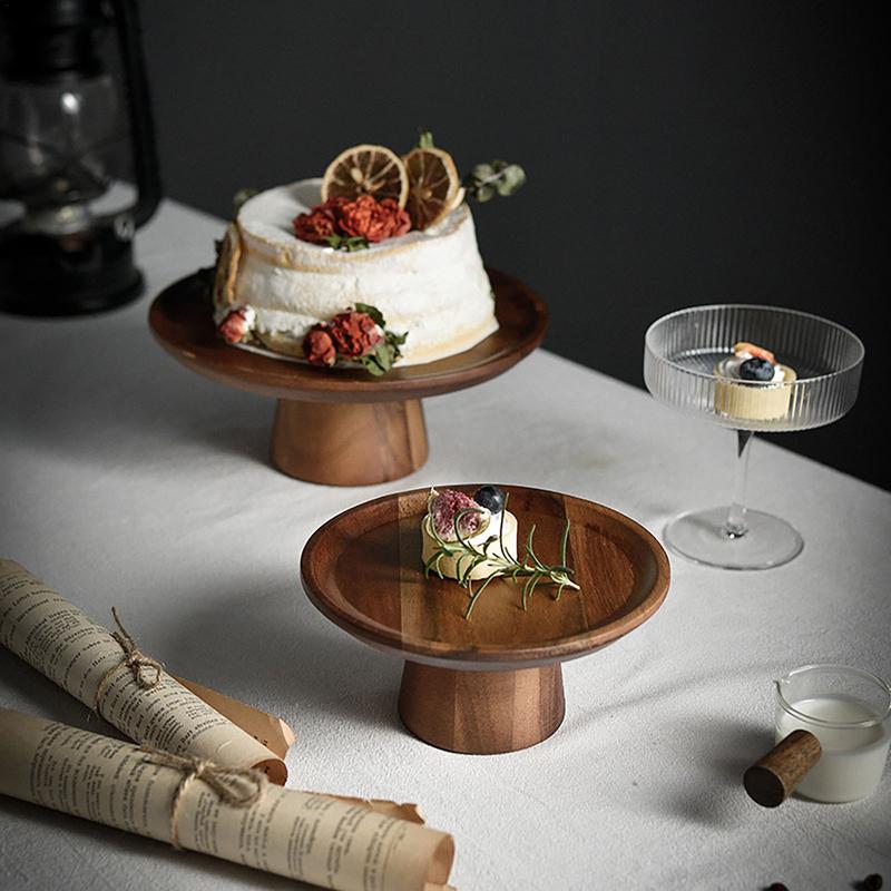 Wooden Cake Plate Footed Refre - Food Storage Practices reseña y precio