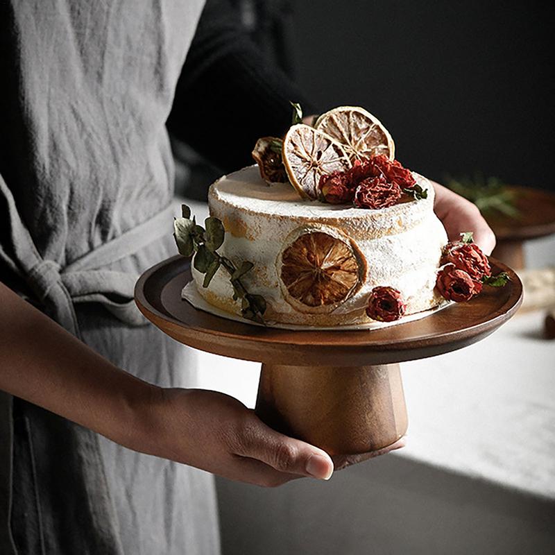 Wooden Cake Plate Footed Refre - Food Storage Practices reseña y precio