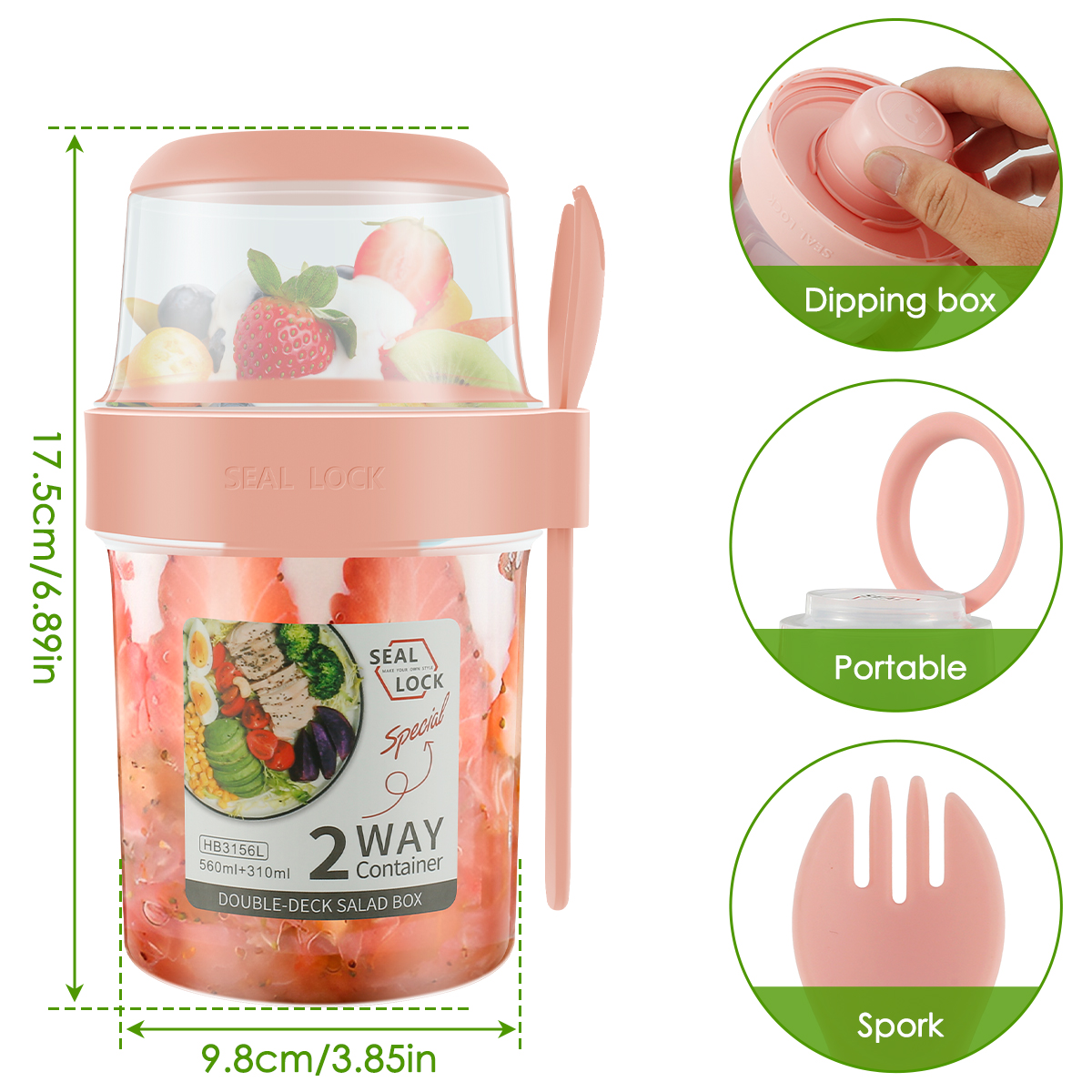 3/2Pcs Double-layer Fresh-keep - Food Storage Yogurt reseña y precio