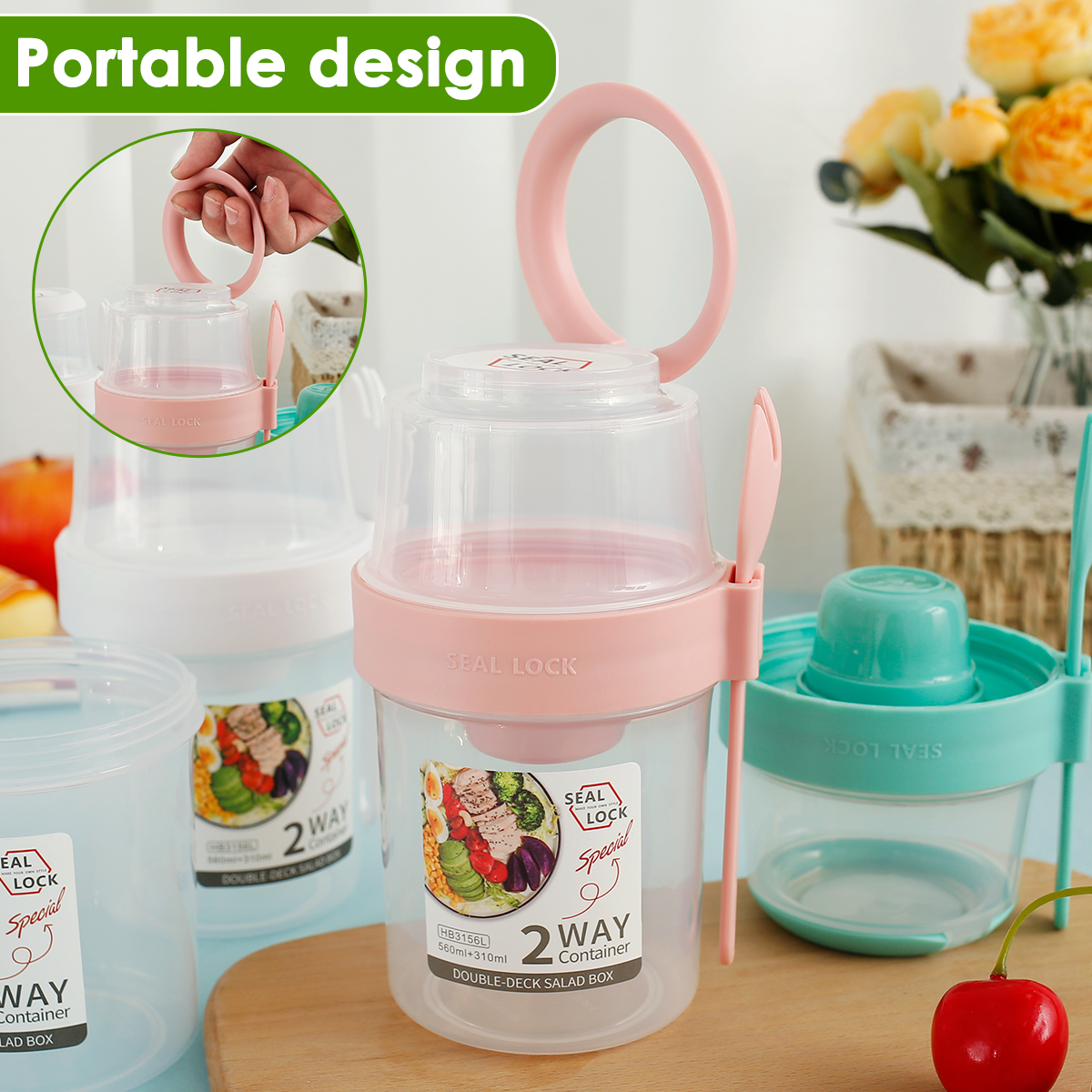 3/2Pcs Double-layer Fresh-keep - Food Storage Yogurt reseña y precio
