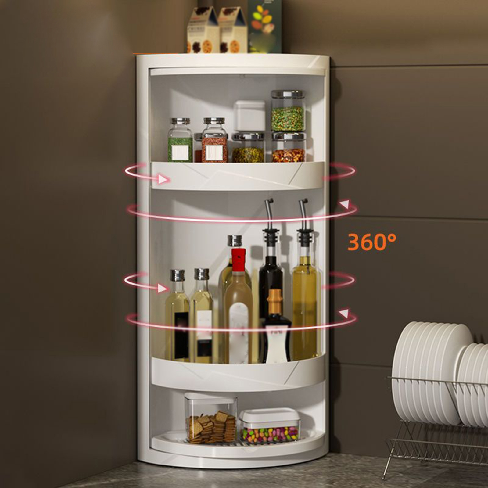 3 Layer Rotating Triangle Shel - Food Storage Locker reseña y precio