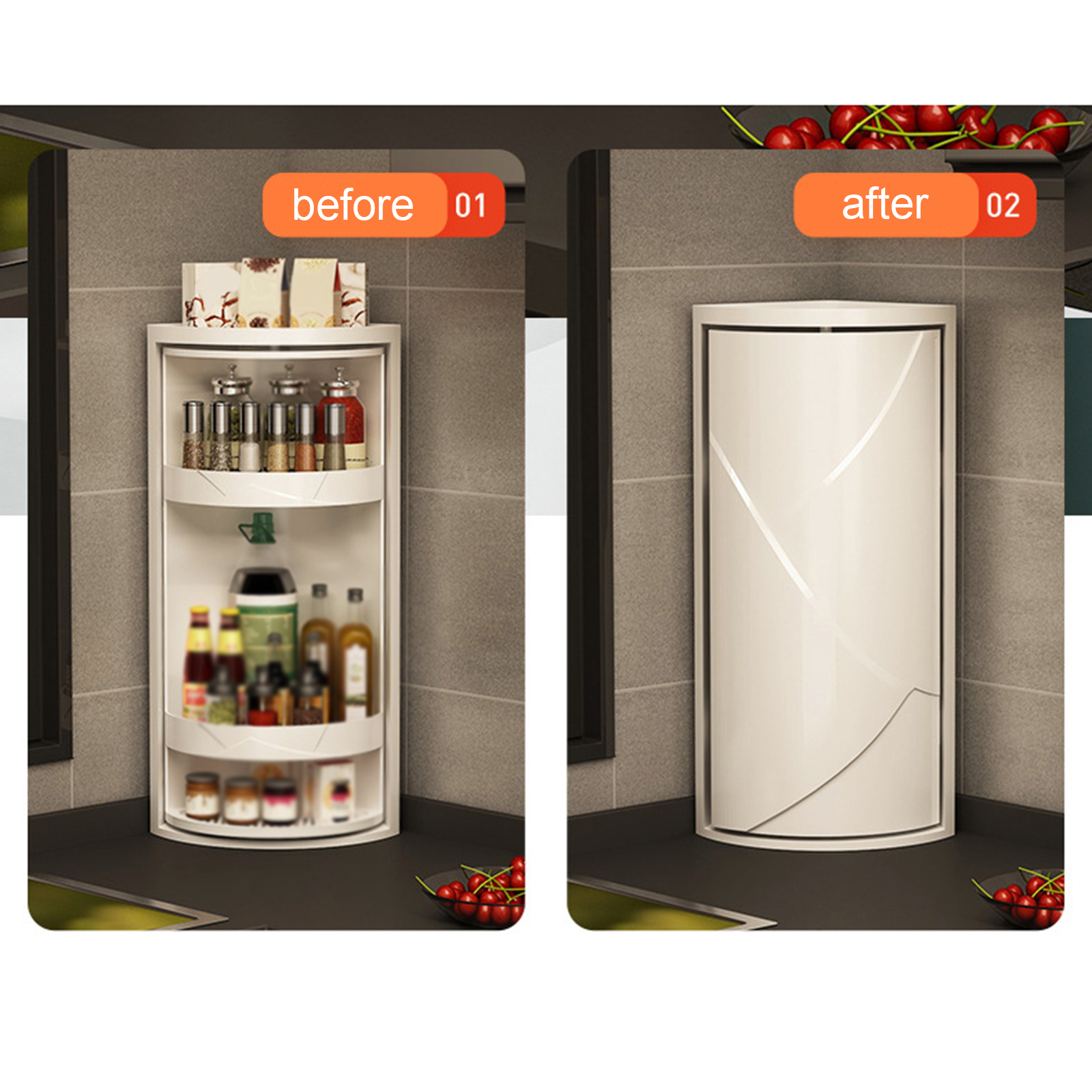 3 Layer Rotating Triangle Shel - Food Storage Locker reseña y precio