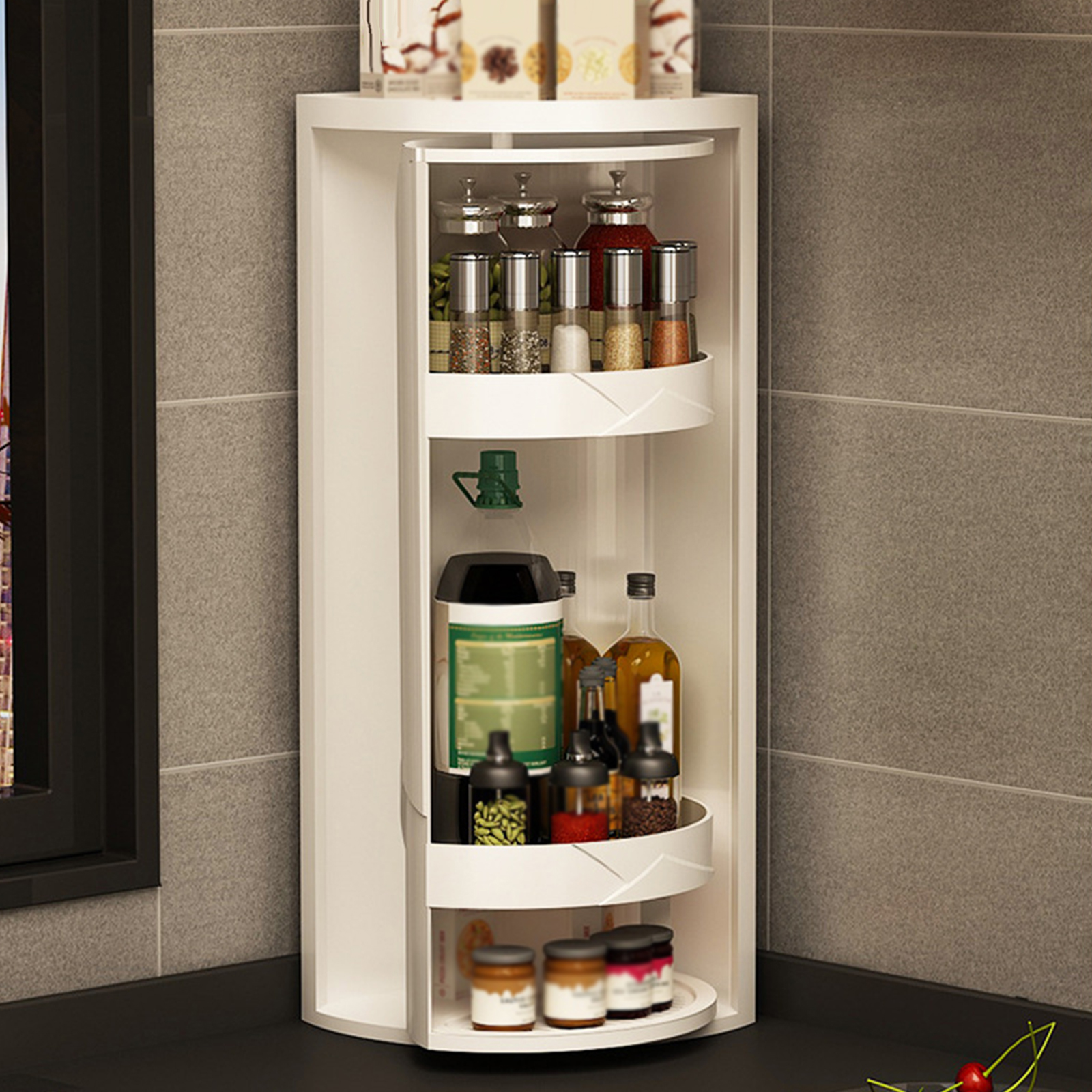 3 Layer Rotating Triangle Shel - Food Storage Locker reseña y precio