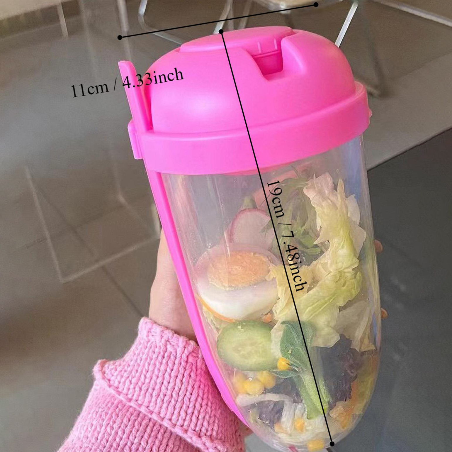 3In1 Portable Salad Cup Breakf - Food Storage Yogurt reseña y precio