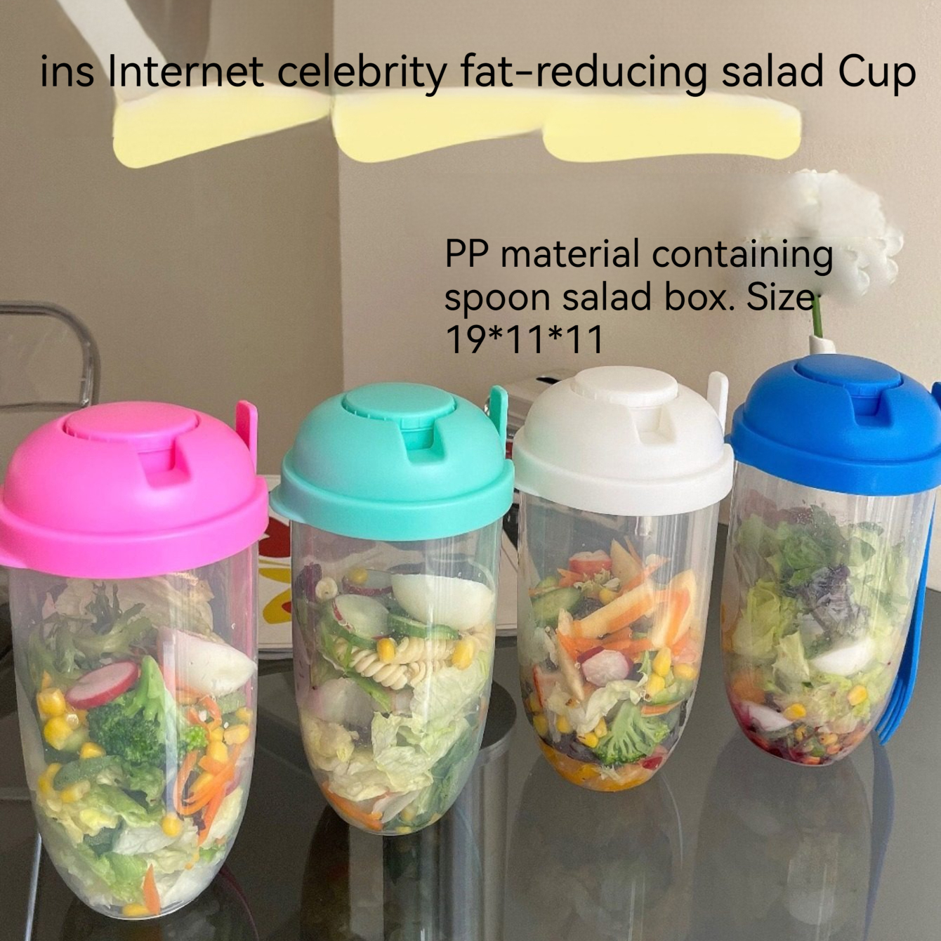 3In1 Portable Salad Cup Breakf - Food Storage Yogurt reseña y precio