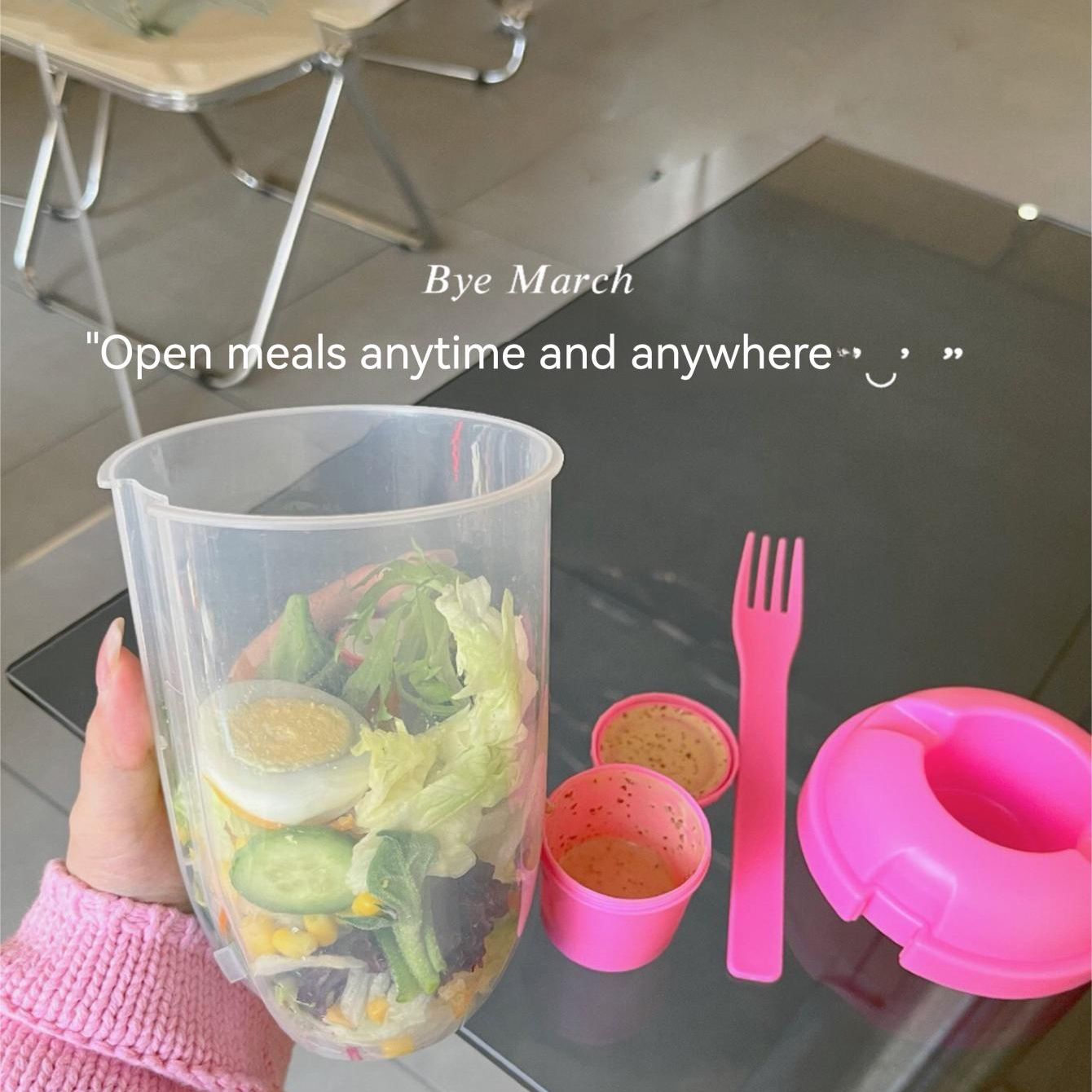 3In1 Portable Salad Cup Breakf - Food Storage Yogurt reseña y precio