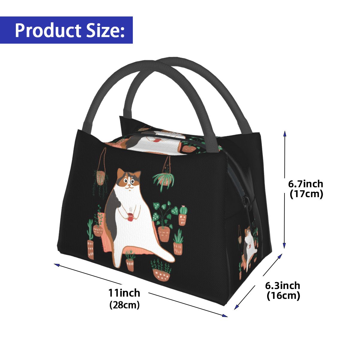 Calico Cat With Pot Plants Cat - Food Storage Moms reseña y precio