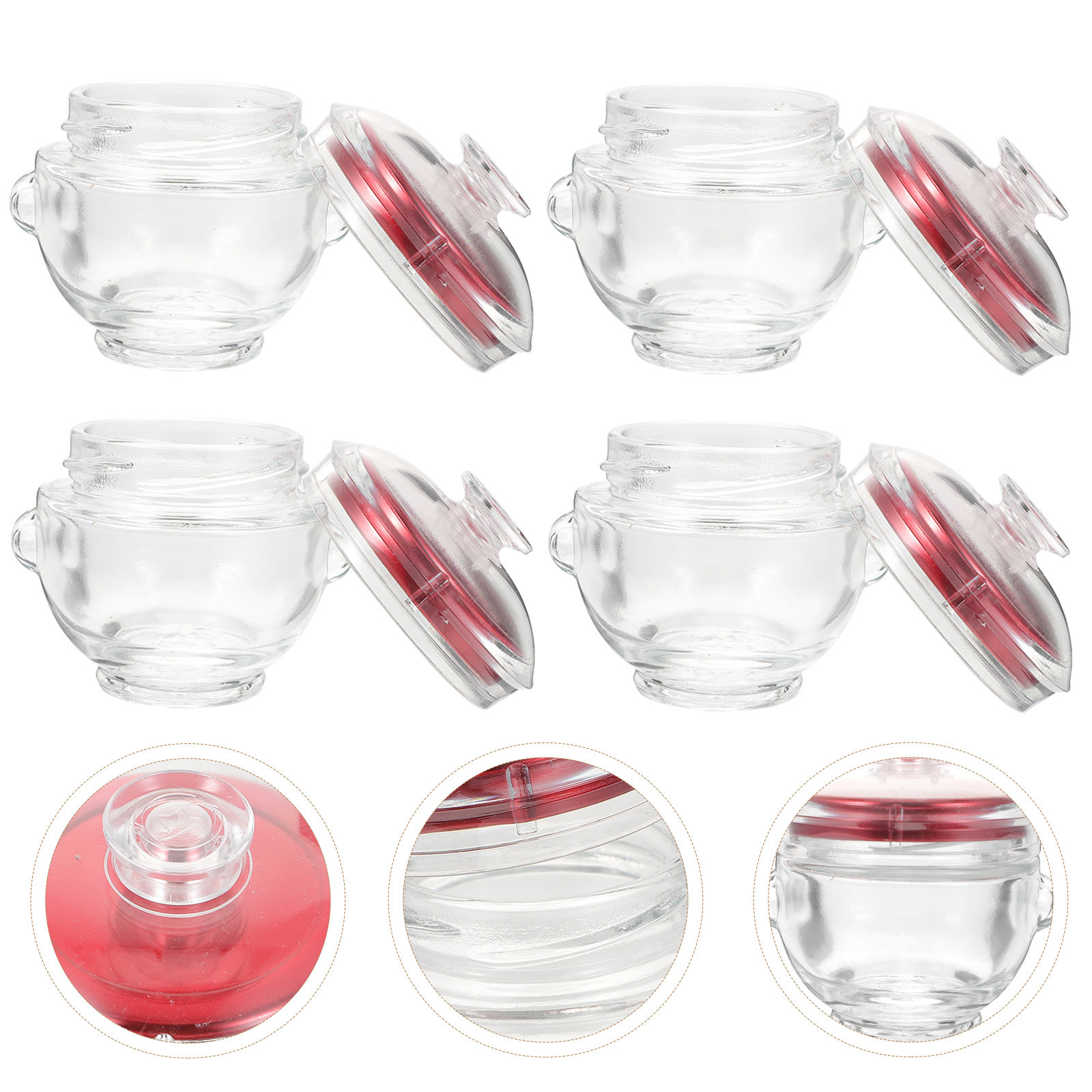 4Pcs Glass Cubilose Bottles Se - Food Storage Jars & Containers reseña y precio