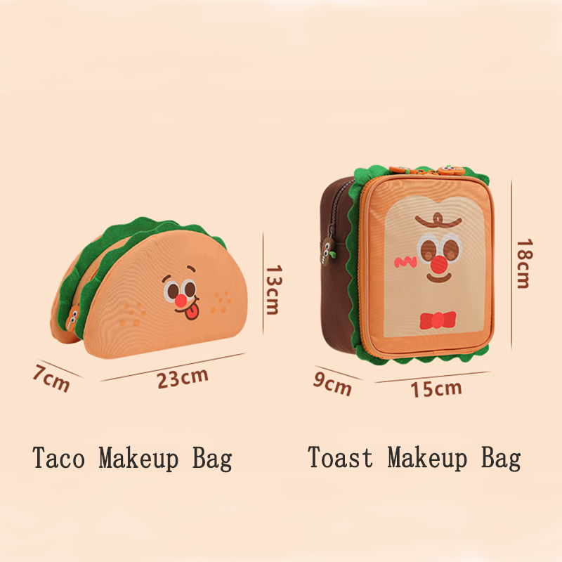 Taco and Toast-Shaped Makeup B - Food Storage Practices reseña y precio