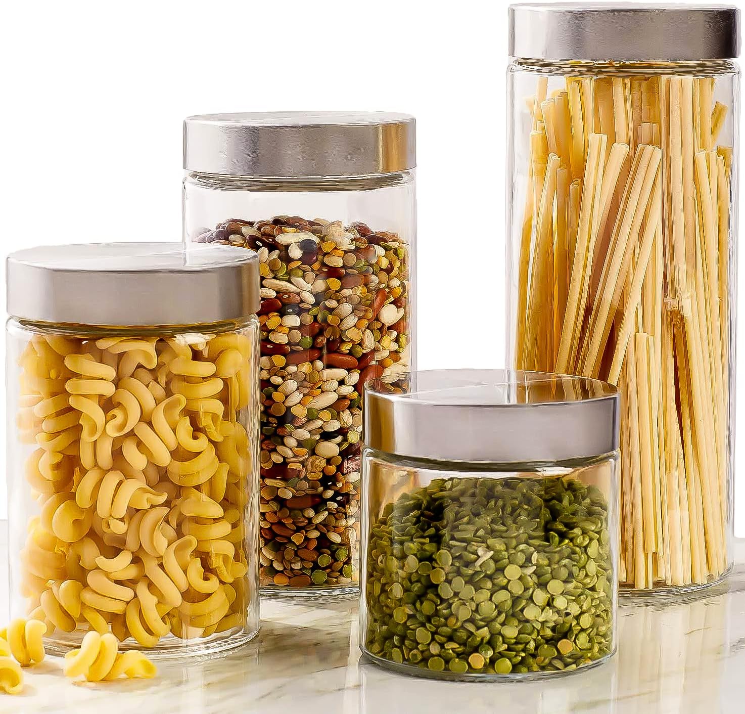 4pc Canister Sets for Kitchen  - Food Storage Jars & Containers reseña y precio