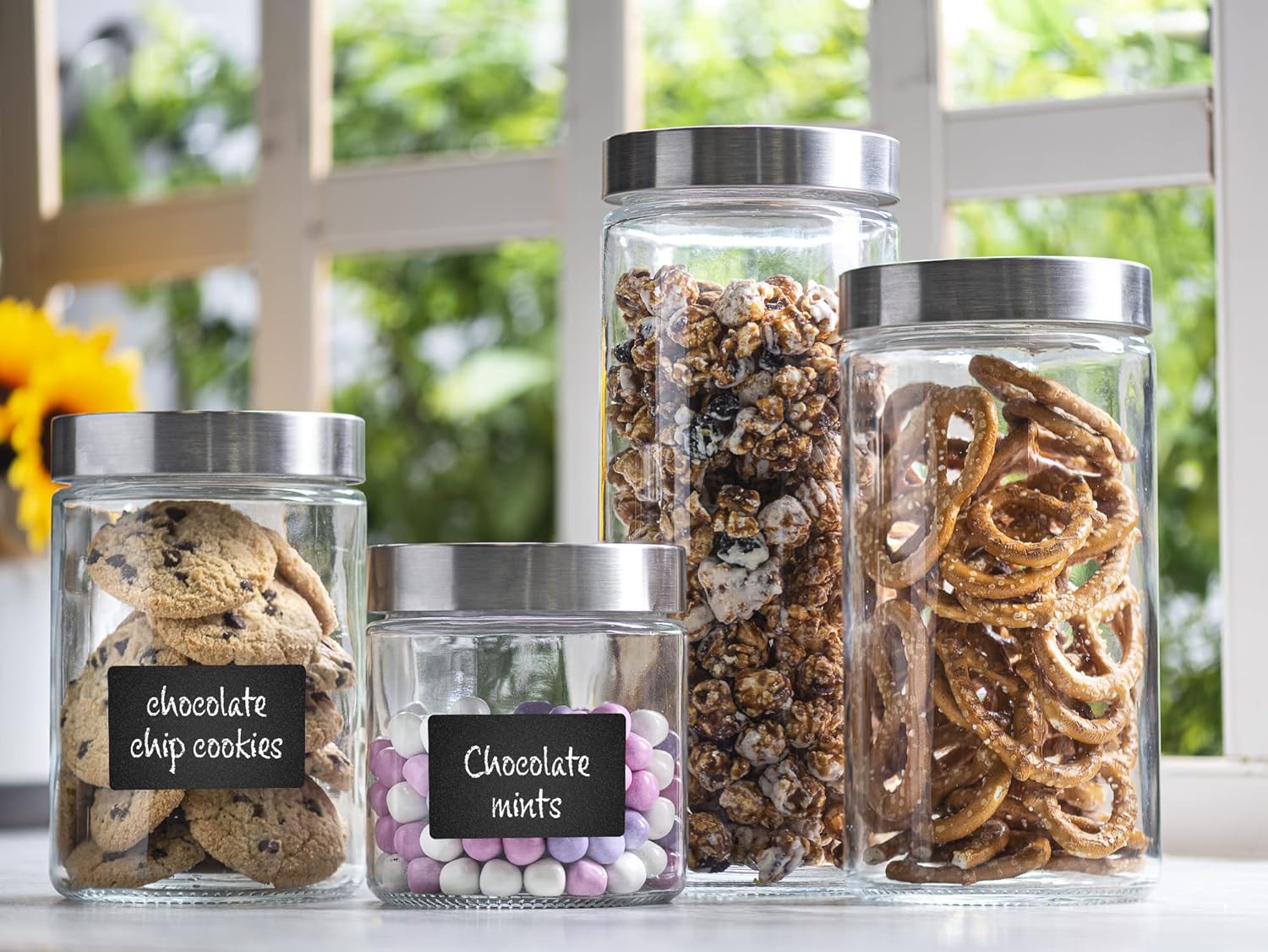 4pc Canister Sets for Kitchen  - Food Storage Jars & Containers reseña y precio